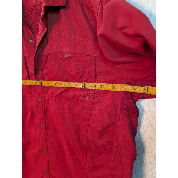 REI Men’s Rust Red Cotton Short Sleeve Camp Shirt Size Large Breathable - Picture 5 of 6